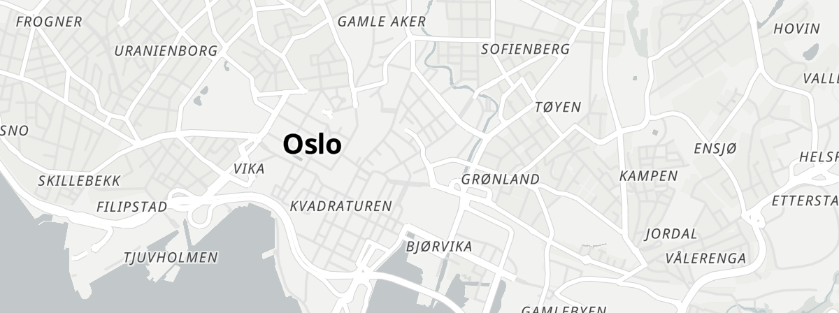 Map of central Oslo